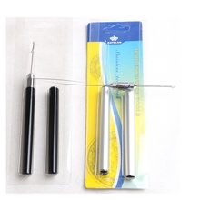 Cheap Shipping 40pcs hook needle loop wooden handle threader pulling needle micro loop tools micro hair extensions tools 2024 - buy cheap