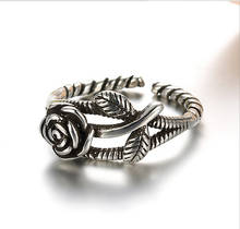 Винтажное женское кольцо с розами в ретро-стиле, винтажное металлическое украшение серебряного цвета 2024 - купить недорого