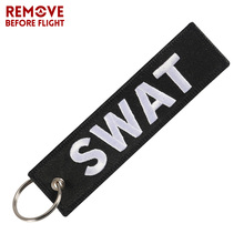 Fashion Car keychain Motorcycle SWAT black key chain Embroidery llavero moto keyfobs key ring chaveiro para carro 2024 - buy cheap