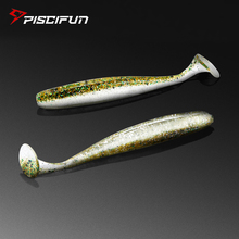 Piscifun iscas macias de pesca, iscas de pesca de 4.3g e 90mm, isca t-tail de silicone macio, simulação de isca macia 2024 - compre barato