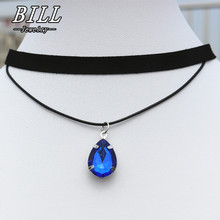 N907 Pendant Chokers Necklaces Women 90's Girls Black Velvet Double Layer Fish Bone Collares Fashion Jewelry Gothic Bijoux Colar 2024 - buy cheap