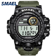 SMAEL-reloj deportivo militar para hombre, cronógrafo Digital LED, resistente al agua, 5Bar, Masculino 2024 - compra barato