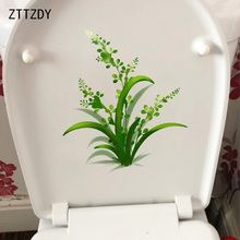 ZTTZDY-pegatina decorativa de estilo moderno para decoración del hogar, calcomanía de pared para habitación, planta, flor, inodoro fresco, 19,4x22,5 CM, T2-0531 2024 - compra barato