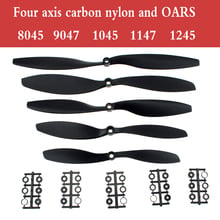 Adereços para hélices 5 pares ft 8045 9047 1045 1147 1245 hélices nylon preto cw ccw para quadricóptero rc 2024 - compre barato