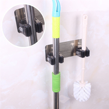 Wall Mounted Mop Organizer Holder Brush Broom Hanger Storage Rack Kitchen Tool Bathroom Mop Racks Double Buckle Holder J25 2024 - buy cheap