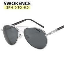 SWOKENCE Prescription Sunglasses For Nearsighted Diopter 0 to -6.0 Women Men UV400 Myopia Glasses Spectacles With Diopter F158 2024 - buy cheap