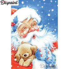 Dispaint Full cuadrado/redondo taladro 5D DIY diamante pintura "Santa Claus" bordado punto de cruz 3D decoración para el hogar A10438 2024 - compra barato