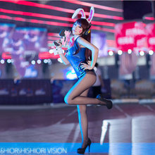 Sexy D.va Bunny Girl Cosplay D.va Rabbit Girl Cosplay Dva Mercy Cosplay With Ears Tie Tail D va PU Suit Costume 2018 Halloween 2024 - buy cheap