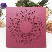 50pcs/lot Luxury Sunflower Wedding Invitation Card  Birthday Party Dinner Invite Wedding Decorations Greeting Card 2024 - buy cheap