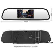 Автомобильный монитор зеркала заднего вида HD видео монитор автопарковки TFT ЖК-экран 4,3 дюймов Автомобильный дисплей заднего вида камеры 2024 - купить недорого