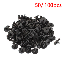 Dewtreetali 6mm 50pcs 100pcs Car Clips Retainer Clip Car Auto Plastic Hollow Rivets Hole Fastener Bumper Push Pin Clip 2024 - buy cheap