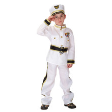 Disfraz de policía de la Fuerza Aérea para niños, traje de Halloween, azul marino, fiesta de cumpleaños, personifics 2024 - compra barato