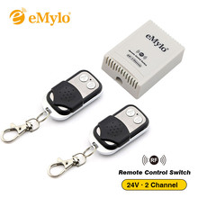 eMylo RF Smart Switch DC 24V Wireless Remote Control Light Switch Transmitter 2-Channels 433Mhz Relay Toggle Momentary Switch 2024 - buy cheap