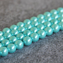 Beautiful Hot sale Sky Blue Shell beads gift for women girl loose DIY 15inch Jewelry making design Wholesale and retail 2024 - buy cheap