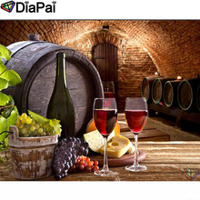 DIAPAI 5D DIY Pintura 100% Praça Cheia de Diamante/Broca Redonda "garrafa de Vinho" Diamante Bordado Ponto Cruz 3D decor A22932 2024 - compre barato