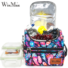 Winmax Aluminum Foil Insulation Thermal Lunch Box Nylon Waterproof Picnic Food Fruit Organizer Large Handbag Family Cooler Bag 2024 - buy cheap