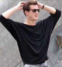 S-4XL ! 2016 New Men's clothing loose t-shirt plus size batwing sleeve shirt short-sleeve fashion Stage Singer costumes 2024 - buy cheap