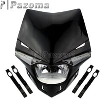 Pazoma Black Motorcycle Universal Headlight Off Road Legal LED Headlamp Dual SPort For  Yamaha Suzuki Honda XR WR YZ CR RMZ DR 2024 - buy cheap