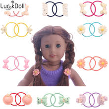 Luckdoll маленькая кукла, аксессуары, мультфильм, кольцо для волос 18 дюймов, американская кукла и кукла 14,5 дюймов, лучший подарок для 2024 - купить недорого