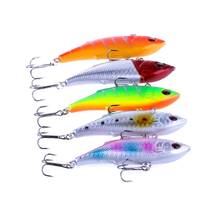 Big Sale 5pcs Rattlin Vibration Fishing Lure Game VIB Tackles 6# Hooks Hard Bass Bait Pesca Fishing Wobbler 7.5cm 10g 2024 - buy cheap