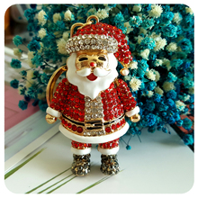 3D Design Christmas Gift Rhinestone Christmas Father Keyring Holder/Key Chain Accessory for Handbag Buckle Pendant Ornament 2024 - buy cheap