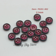 The newest red black border  4-hole resin buttons for shirts supply all of sewing 2024 - buy cheap