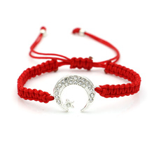 JAKONGO Crystal Moon Star Charm Bracelet Braided Red Rope Bracelet for Women Men Adjustable Handmade Bracelet 2024 - buy cheap