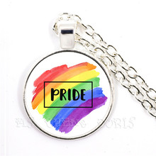 Gay Pride Pocket Watch Necklace Same Sex LGBT Jewelry Gay Lesbian Pride With Rainbow Love Wins Gift Same Sex Marriage Love Gift 2024 - buy cheap