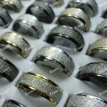 Anel de joias por atacado 150 peças com lotes misturados fashion pretty fosco anéis de aço inoxidável frete grátis bl308 2024 - compre barato