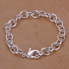 Free Shipping Wholesale silver bracelet, 925 fashion silver plated jewelry Shrimp Lock Thick Bracelet /OGNOVHKM ZNWDDDKH 2024 - buy cheap