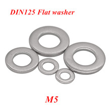 500 Uds DIN125 ISO7089 GB97 M5 lavadora A2-70/plano de acero inoxidable 304 de la máquina lavadora arandela arandelas para Junta Meson 2024 - compra barato