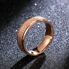 MOREDEAR 6mm Rose Gold Color Titanium Steel Ring For Men and Women 2024 - buy cheap