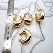 Vintage Gold Geometric Water Dome Heart Earring for Women Simple Minimalist Kpop Korean Stud Earrings Fashion Jewelry brinco 2024 - buy cheap