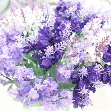 10 Head Artificial Lavender Flower Bouquet Artificial Silk Flower Girl Gift Home Wedding Party Garden Decoration 2024 - buy cheap