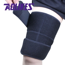 1 peça AOLIKES esporte coxa guarda protetor de tensão muscular muslo suporte almofadas de Segurança Esportes aptidão Leggings de compressão da perna 2024 - compre barato