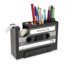 BLEL Hot Cassette Tape Dispenser Pen Holder Vase Pencil Pot Stationery Desk Tidy Container Office Stationery Supplier Gift 2024 - buy cheap