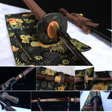 Ручная ковка, красное лезвие из дамасской стали, японская катана, самурайский настоящий меч. 2024 - купить недорого