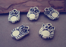 40pcs /lot Antique Silver little owl necklace pendant Charms 11mmx15mm 2024 - buy cheap