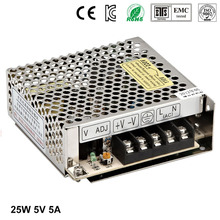 Controlador del interruptor de la fuente de alimentación de la mejor calidad 5V 5A 25W para tira de LED AC 100-240V entrada a DC 5V envío gratis 2024 - compra barato