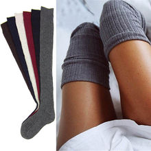 Fashion Ladies Women Warm Knit Stocking Cable Knit Knitted Crochet Thigh-High Winter 2024 - buy cheap