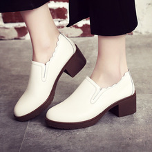 Zapatos sencillos de moda para mujer, calzado informal con plataforma de cuero, cómodos y transpirables, color blanco, primavera y otoño 2024 - compra barato