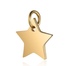 50pcs/Lot Stainless Steel Charms Star Charms Pendant for Jewelry Making Bracelet DIY Handmade Accessories Gift 3 Colors 2024 - buy cheap