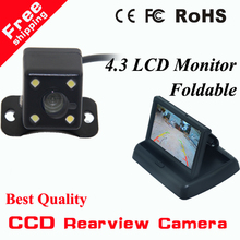 HD CCD rear view Camera + 4.3" HD 800*480 Car Mirror Monitor rear view mirror monitor CCD car parking camera back up camera 2024 - buy cheap