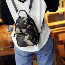 Mini backpack Camouflage Unisex Leather Backpack Laptop Retro Travel School Rucksack Bag sac a dos femme#30 2024 - buy cheap