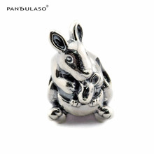 925 Sterling Silver Jewelry Kangaroo & Baby Charm Fits European Original Silver Bracelets Fashion Beads For Woman DIY 2024 - buy cheap