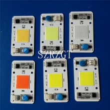 Chip da lâmpada cob regulável, 50w ac110v 220v de entrada, driver ic inteligente, adequado para diy, holofote de led