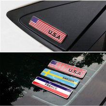 Chrome Car Decoration Flag Emblem Body Sticker For Renault Megane 2 Duster Clio Honda Civic Fit VW touareg mk7 MK5 Mazda 3 6 CX5 2024 - buy cheap