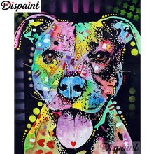 Dispaint-pintura de diamante redondo/cuadrado completa, cuadro artesanal 5D, "perro de colores de dibujos animados", bordado 3D, punto de cruz, decoración del hogar, regalo A01021 2024 - compra barato
