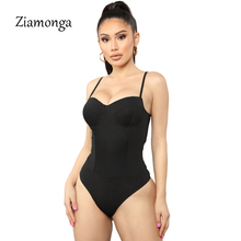 Ziamonga Sexy Bodysuit Women Strapless Bustier Top Slim One Piece Bodycon Jumpsuit Clubwear 2019 Party Night Club Wear Overalls 2024 - buy cheap