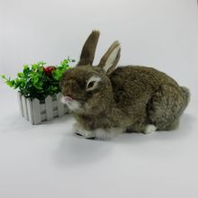 Simulation brown rabbit polyethylene&furs rabbit model funny gift about 33cmx16cmx22cm 2024 - buy cheap